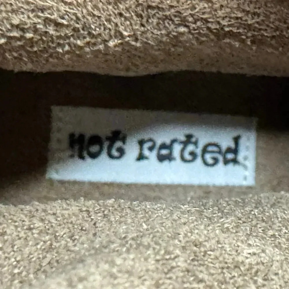 Not Rated Brown western-style ankle boots with embellished straps. Size 8 - Picture 9 of 9